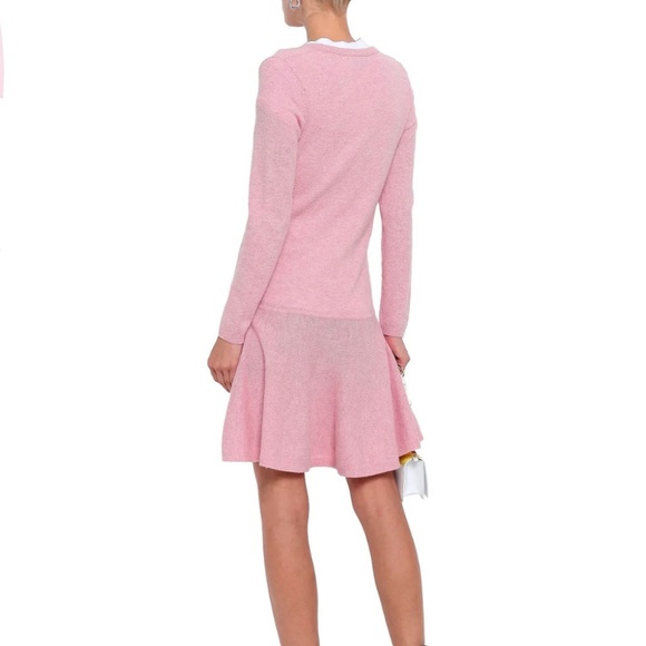 NWT GANNI Mercer Fluted Merino Mini Dress - Picture 2 of 3